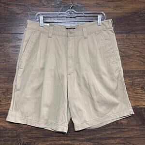 Dockers Men’s Khaki Chino Shorts - Beige, 100% Cotton - 9" Inseam Size 34